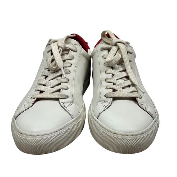 Givenchy Urban Knots Leather Sneakers Size EUR 39.5 White Red Heel Tab Designer - Picture 3 of 9